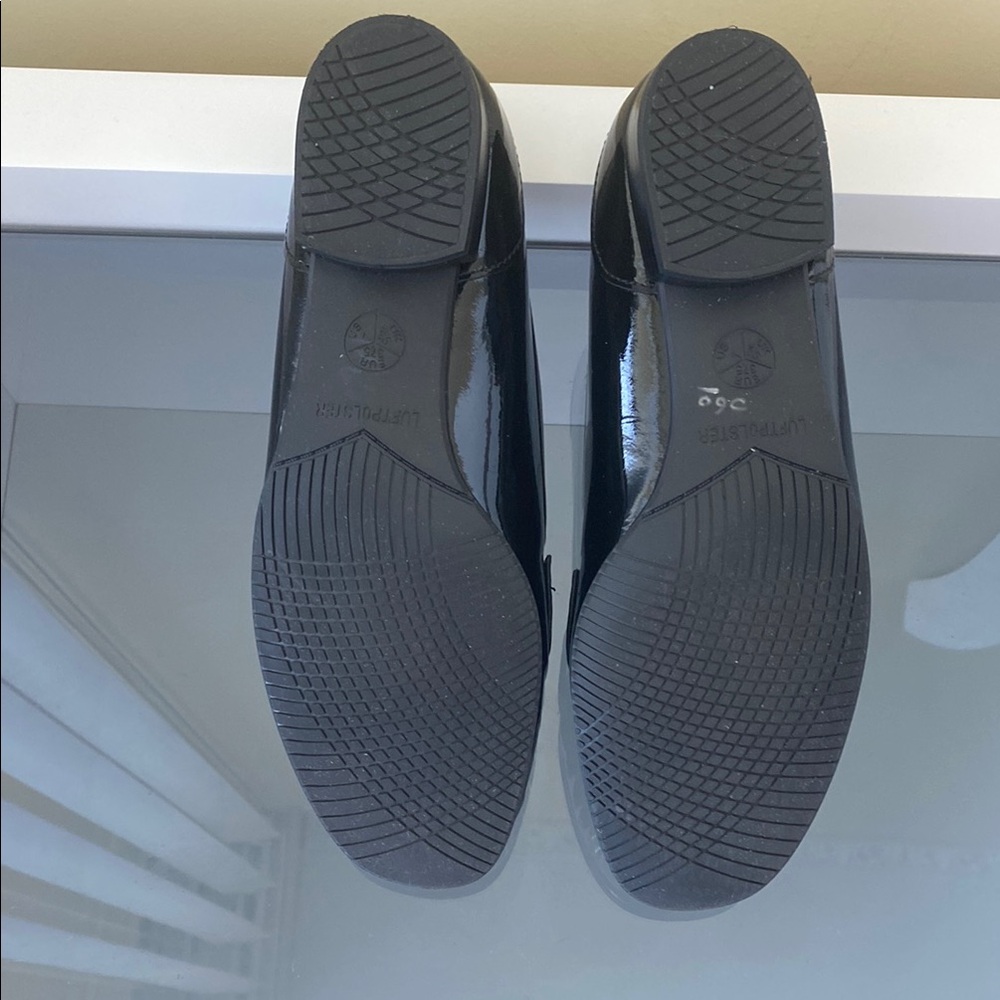 Ara Black Patent Leather Loafers with Silver Embellishments - Picture 5 of 6